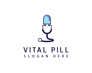 Pill - Medical Pill Podcast logo design