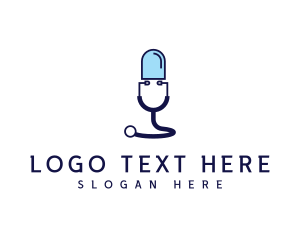 Singer - Medical Pill Podcast logo design
