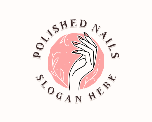 Nails Manicure Hand logo design