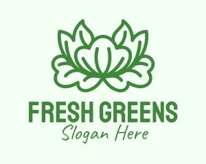 Lettuce - Green Lettuce Outline logo design