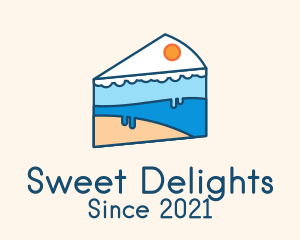 Ice Cake Slice  logo design