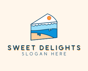 Icing Cake Dessert logo design