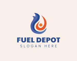 Petrol - Water Fire Fuel logo design