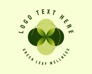 Abstract Wellness Leaf logo design