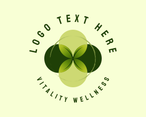 Abstract Wellness Leaf logo design