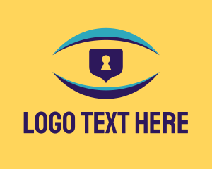 Padlock - Vision Security Lock logo design