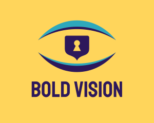 Vision Security Lock logo design