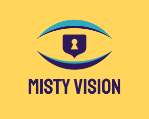 Vision Security Lock logo design