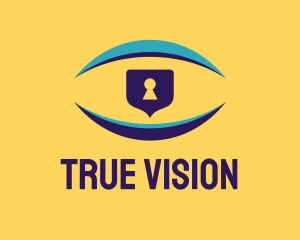 Vision Security Lock logo design