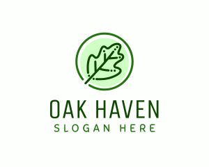 Oak - Oak Leaf Outline logo design