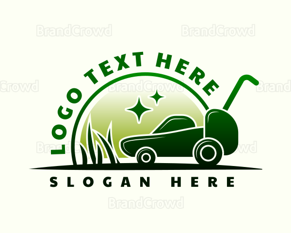 Lawn Mower Grass Cutter Logo