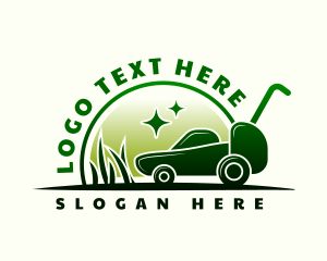 Landscape - Lawn Mower Grass Cutter logo design