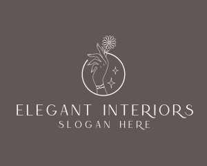 Florist Hand Decorator logo design