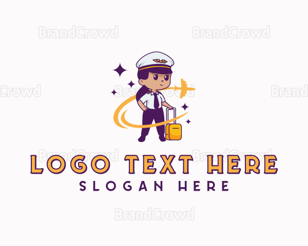 Female Aircraft Pilot Mascot Logo