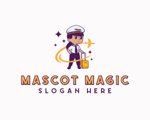 Mascot - Female Aircraft Pilot Mascot logo design