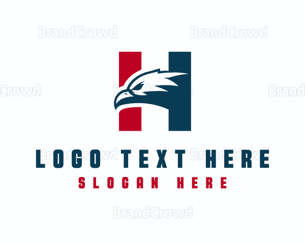 Eagle Bird Animal Letter H Logo