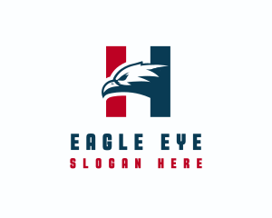 Eagle Bird Animal Letter H logo design