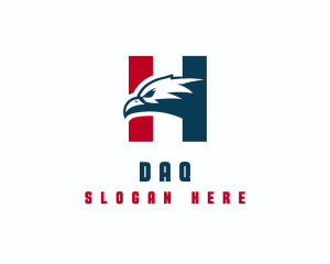 Aviation - Eagle Bird Animal Letter H logo design