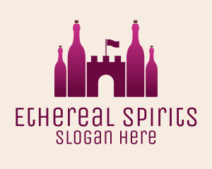 Spirits - Pink Wine Castle logo design