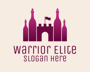 Fort - Pink Wine Castle logo design