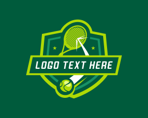 Paddle Ball - Tennis Ball Sports logo design