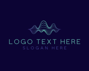 Medical - Tech Frequency Wave logo design