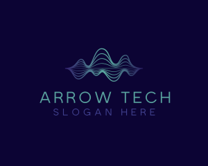 Tech Frequency Wave logo design