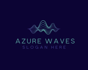 Tech Frequency Wave logo design