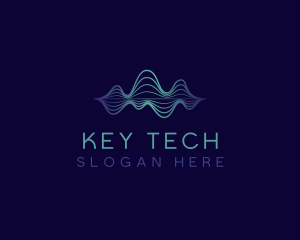 Tech Frequency Wave logo design