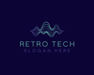 Tech Frequency Wave logo design