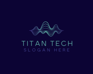 Tech Frequency Wave logo design