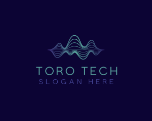 Tech Frequency Wave logo design