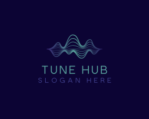 Tech Frequency Wave logo design