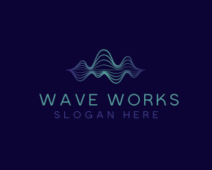 Tech Frequency Wave logo design