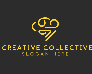 Creative Doodle Brain logo design