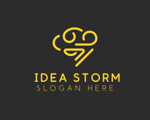 Creative Doodle Brain logo design