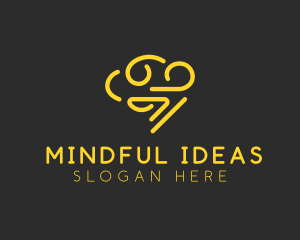 Thought - Creative Doodle Brain logo design