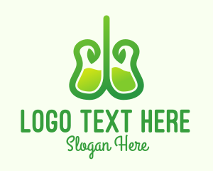 Medical - Green Natural Healing Lungs logo design