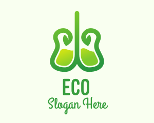 Green Natural Healing Lungs logo design