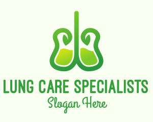 Green Natural Healing Lungs logo design