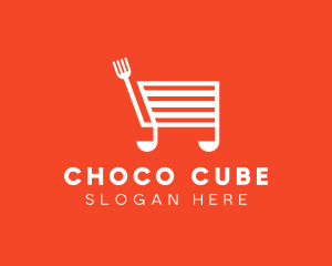 Retailer - Cooking Shopping Cart logo design