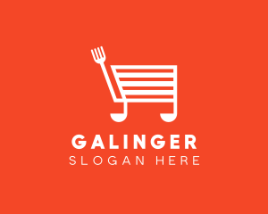 Supermarket - Cooking Shopping Cart logo design