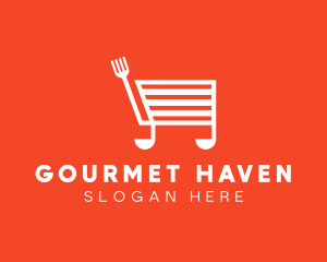 Cooking Shopping Cart logo design