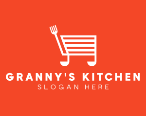 Cooking Shopping Cart logo design