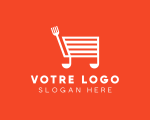 Shopping - Cooking Shopping Cart logo design