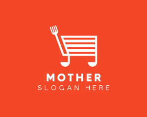 Convenience Store - Cooking Shopping Cart logo design