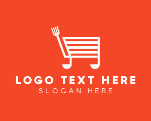 Retailer - Cooking Shopping Cart logo design