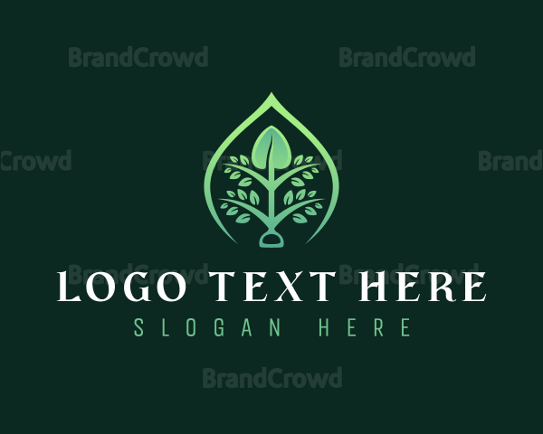 Shovel Leaf Gardening Logo