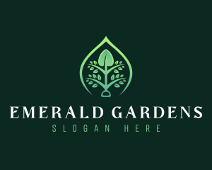 Shovel Leaf Gardening logo design