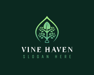 Shovel Leaf Gardening logo design